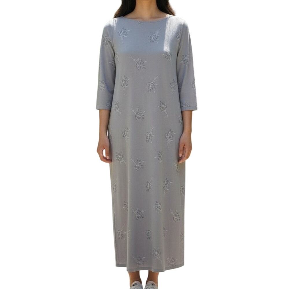 Vintage 80s Norton McNaughton Floral Maxi Dress Large
